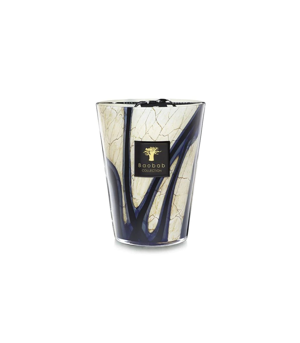 Baobab Scented Candle Max 24 Stones Lazuli, Blue & Beige
