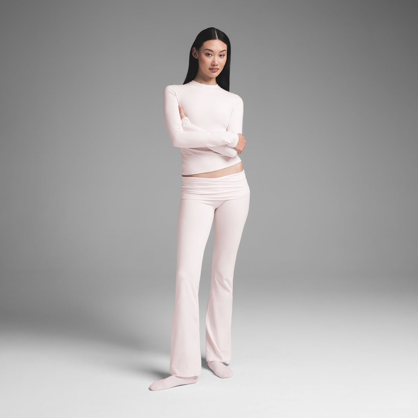 SKIMS Cotton Jersey Foldover Pant