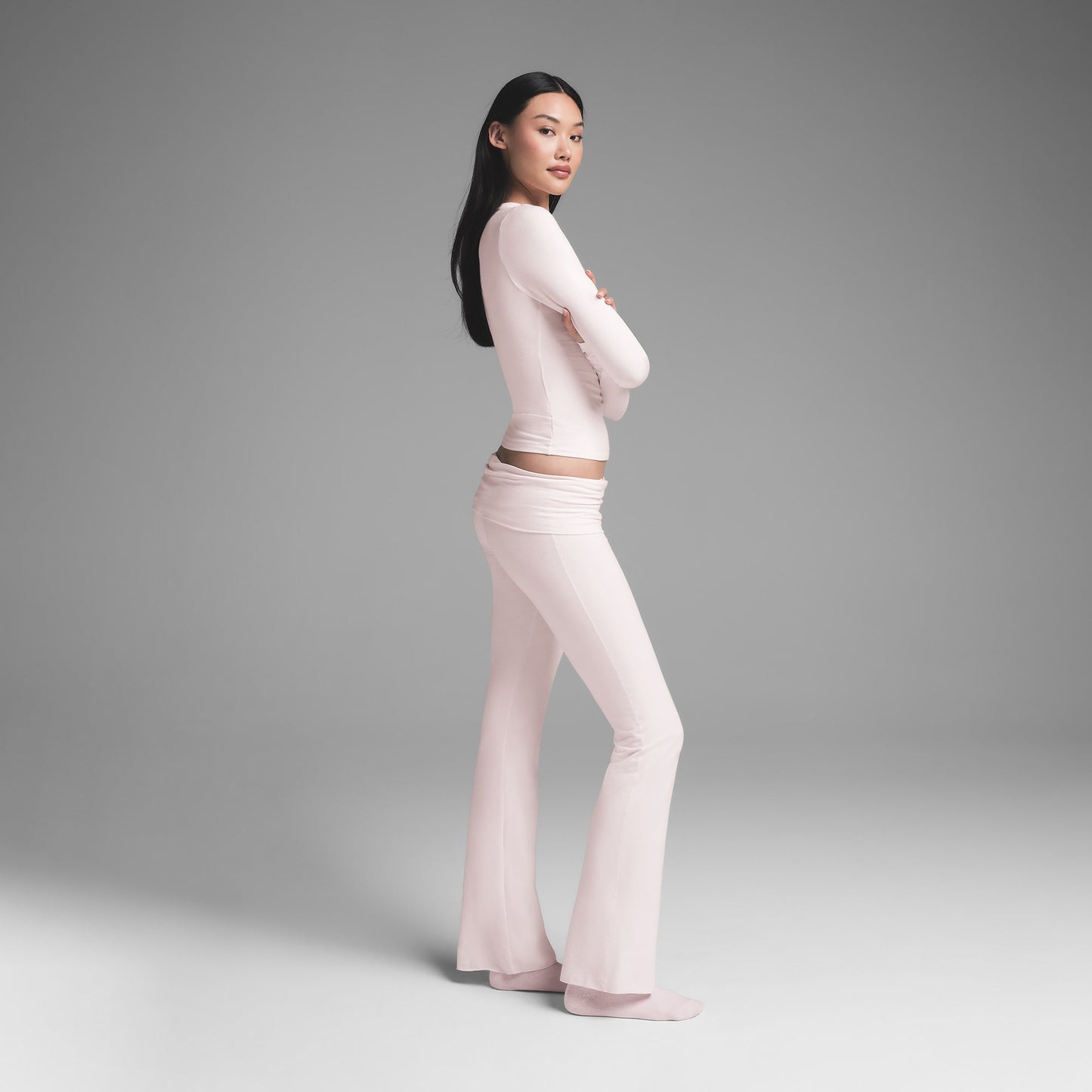 SKIMS Cotton Jersey Foldover Pant