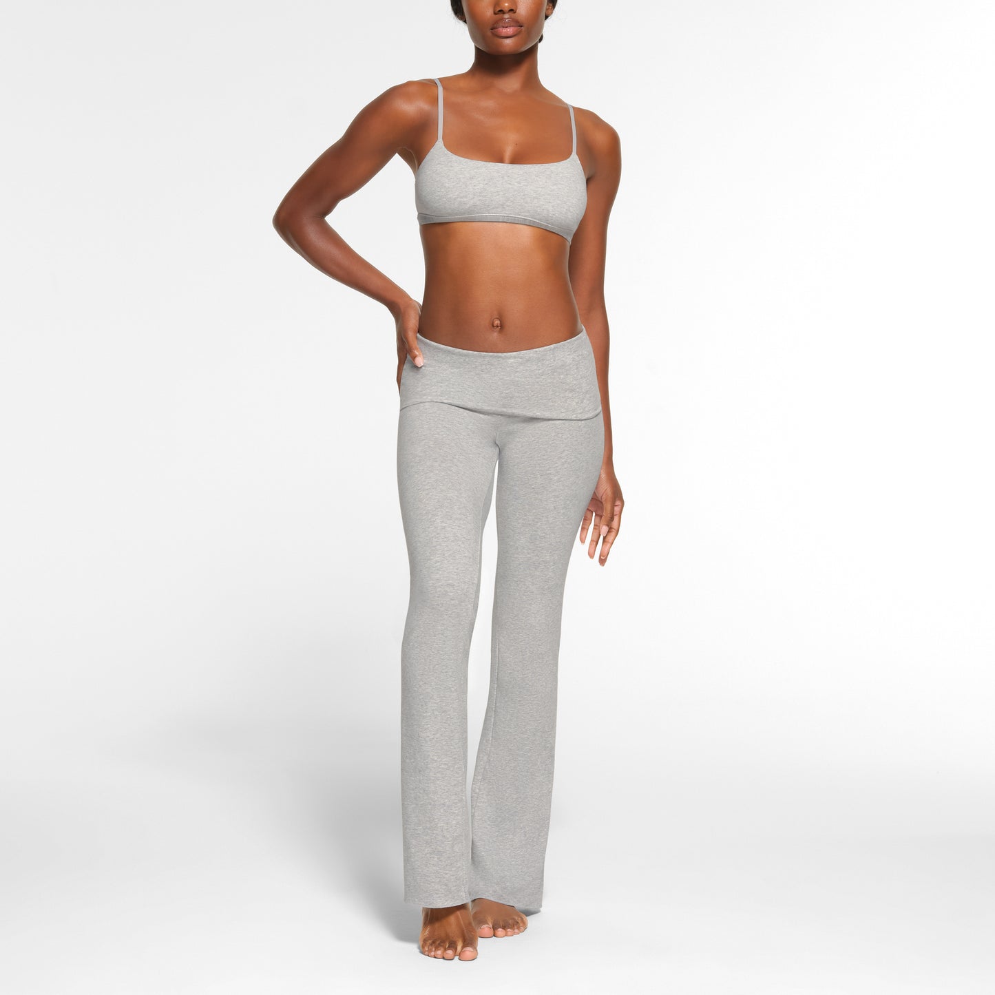 SKIMS Cotton Jersey Foldover Pant