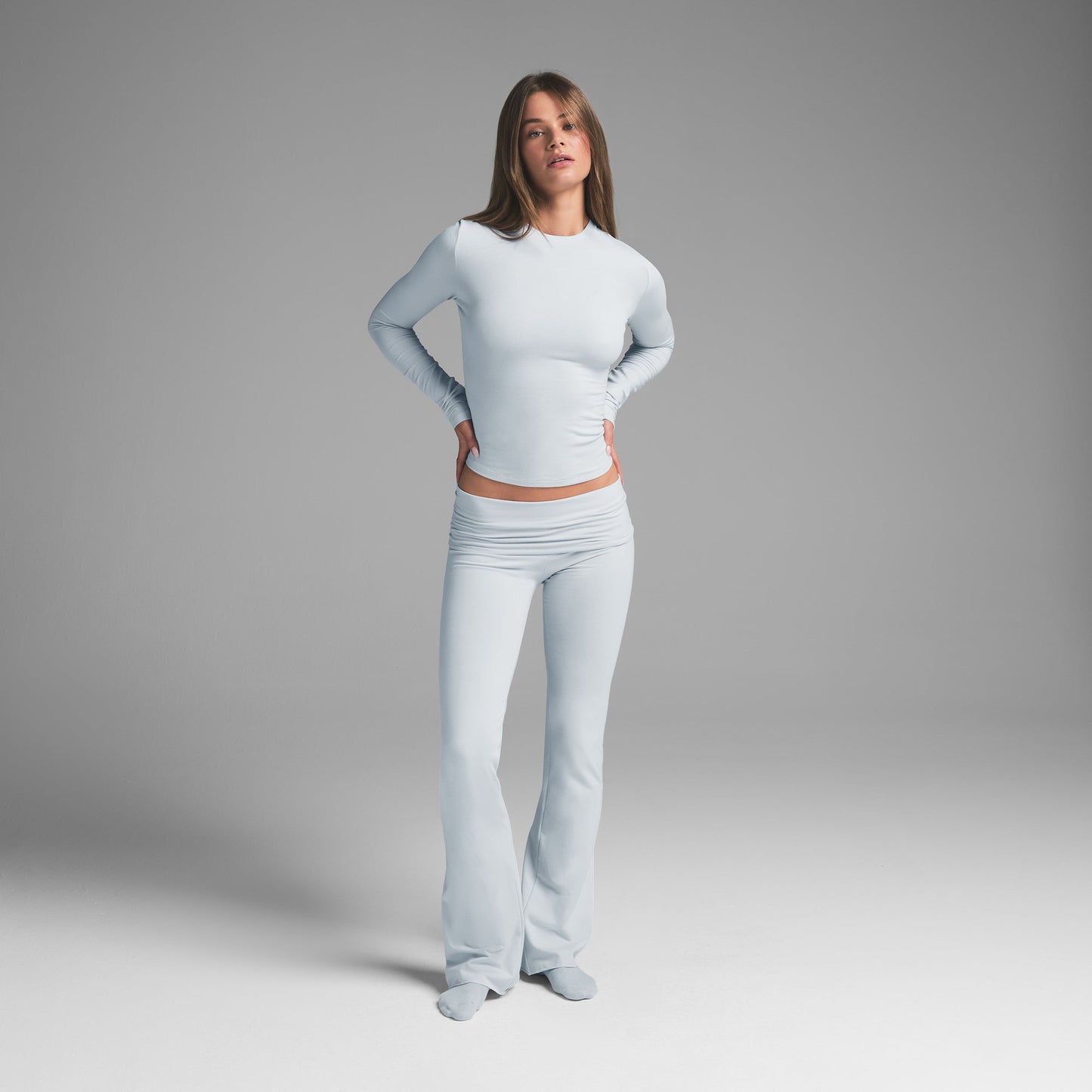 SKIMS Cotton Jersey Foldover Pant
