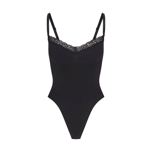 SKIMS Seamless Sculpt Lace Thong Bodysuit