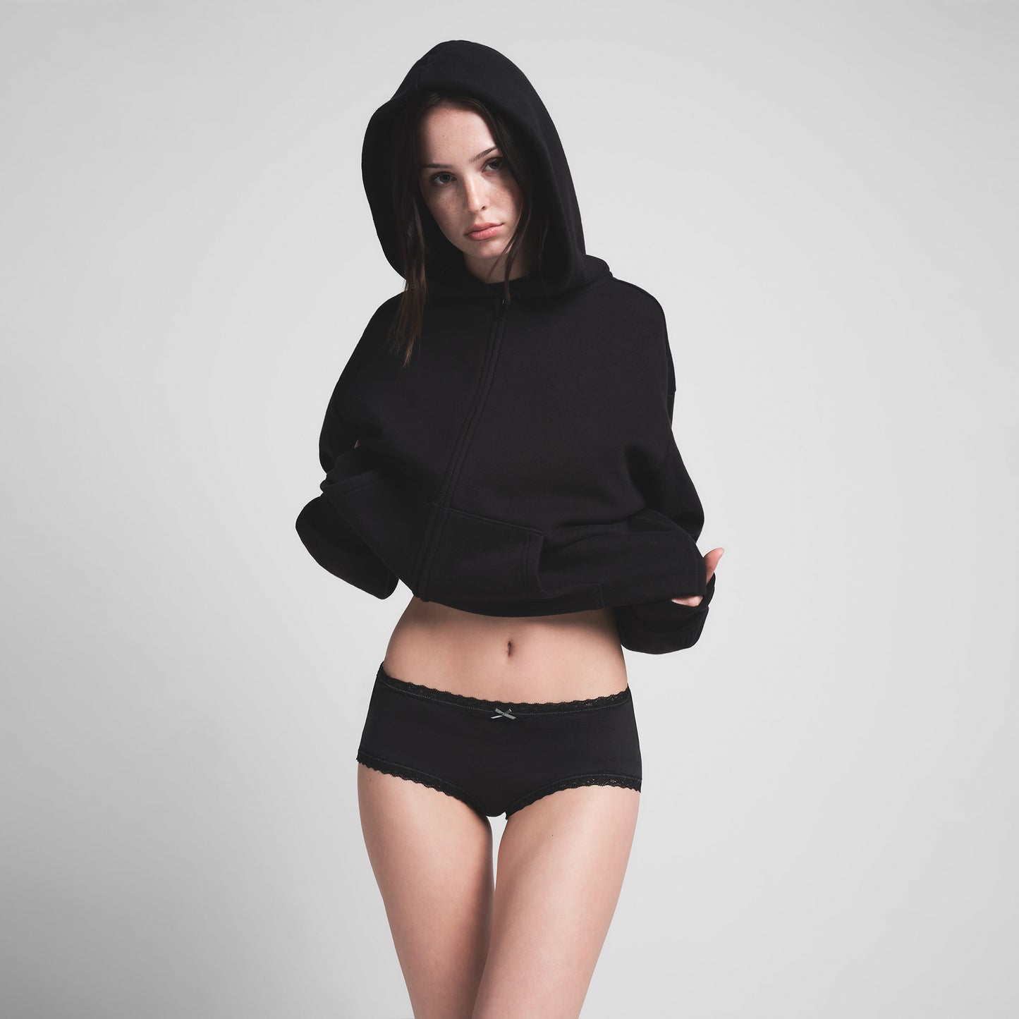 SKIMS Lightweight Cotton Lace Trim Boyshort