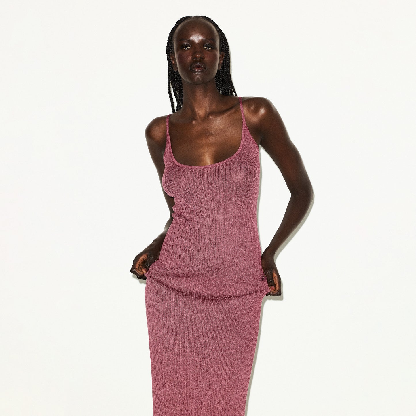 SKIMS Sheer Knit Midi Dress