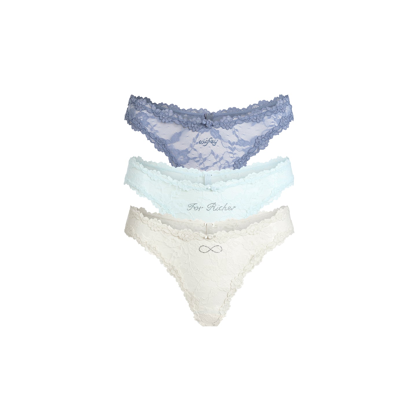 SKIMS Stretch Lace Dipped Thong 3-Pack