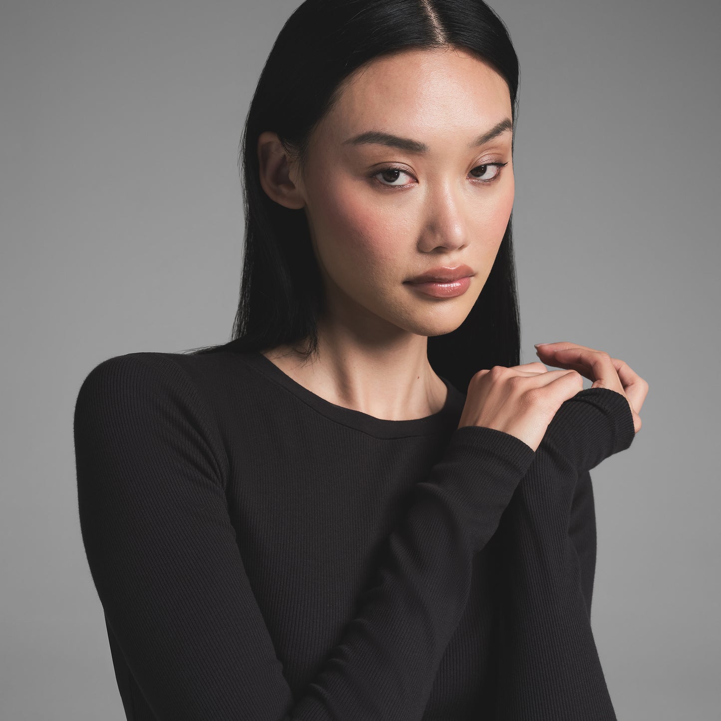 SKIMS Cotton Rib Long Sleeve T-Shirt