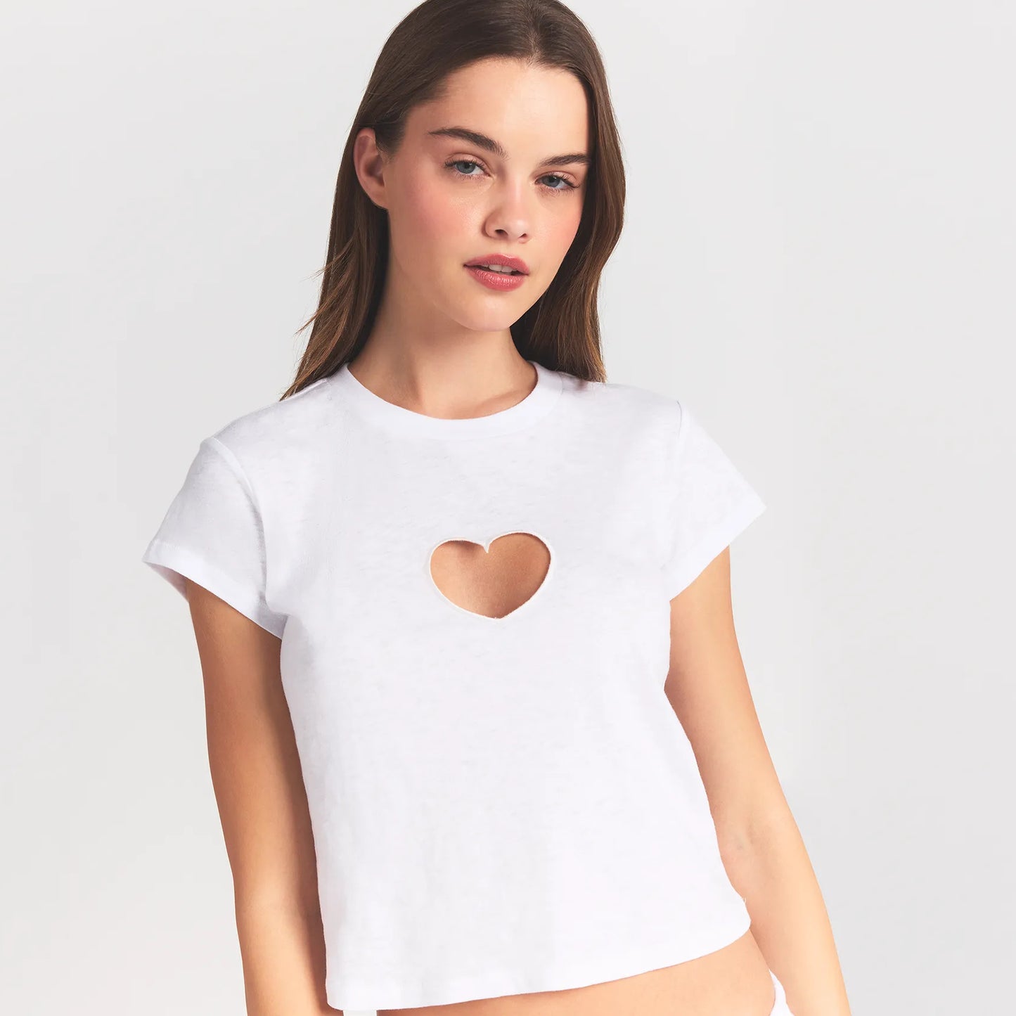 SKIMS Worn In Jersey Baby Heart T-Shirt