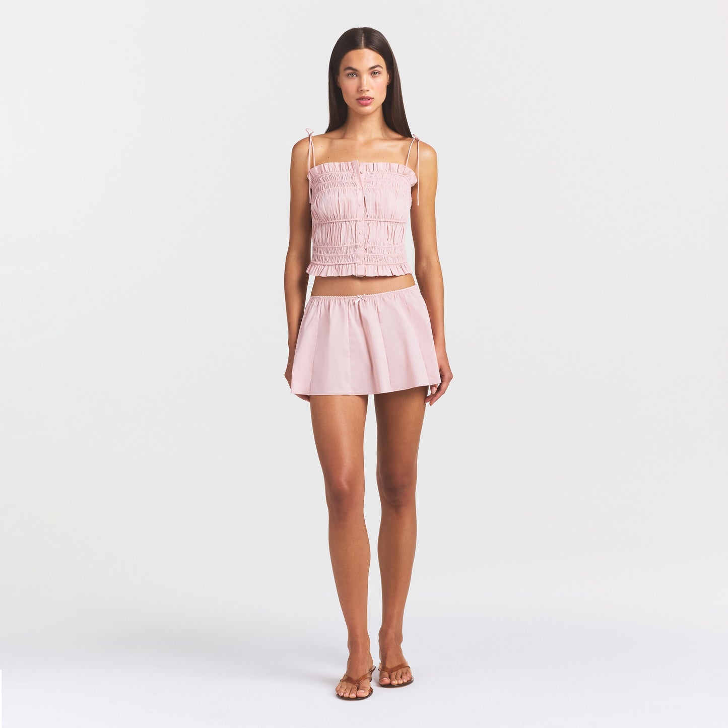 SKIMS Poplin Apparel Ruffle Cami