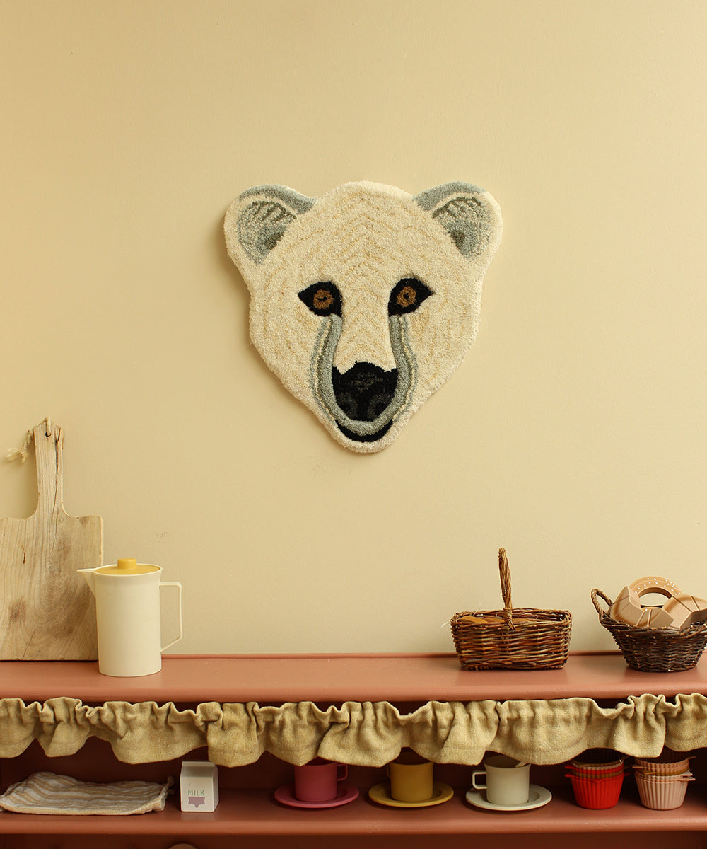 Doing Goods Kasbah Polar Bear Head Rug