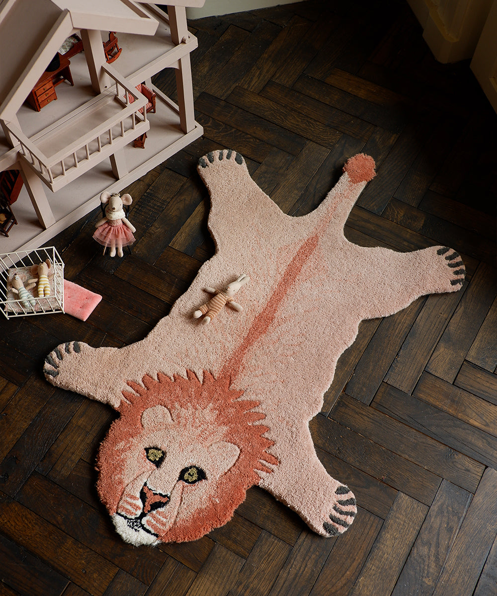 Doing Goods Pinky Lion Rug Small