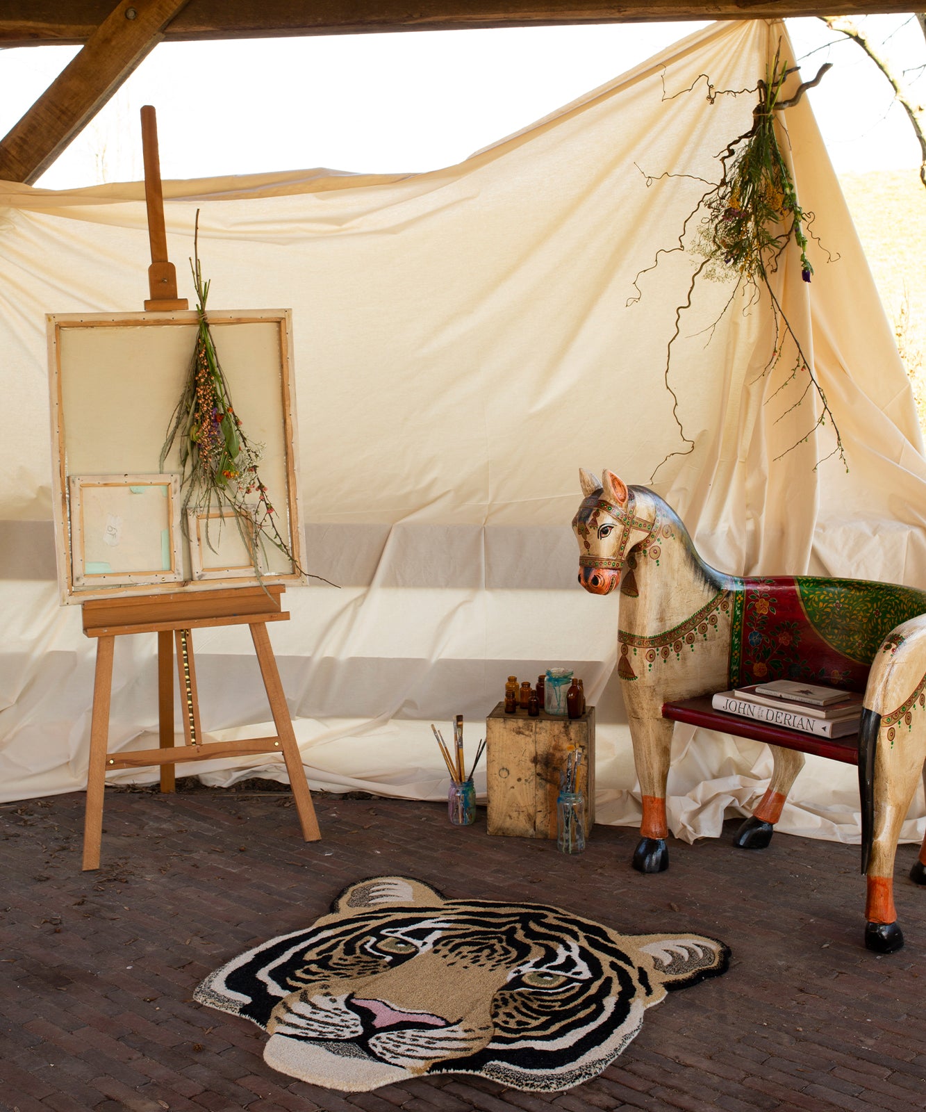 Doing Goods Rajah Tiger Head Rug Large