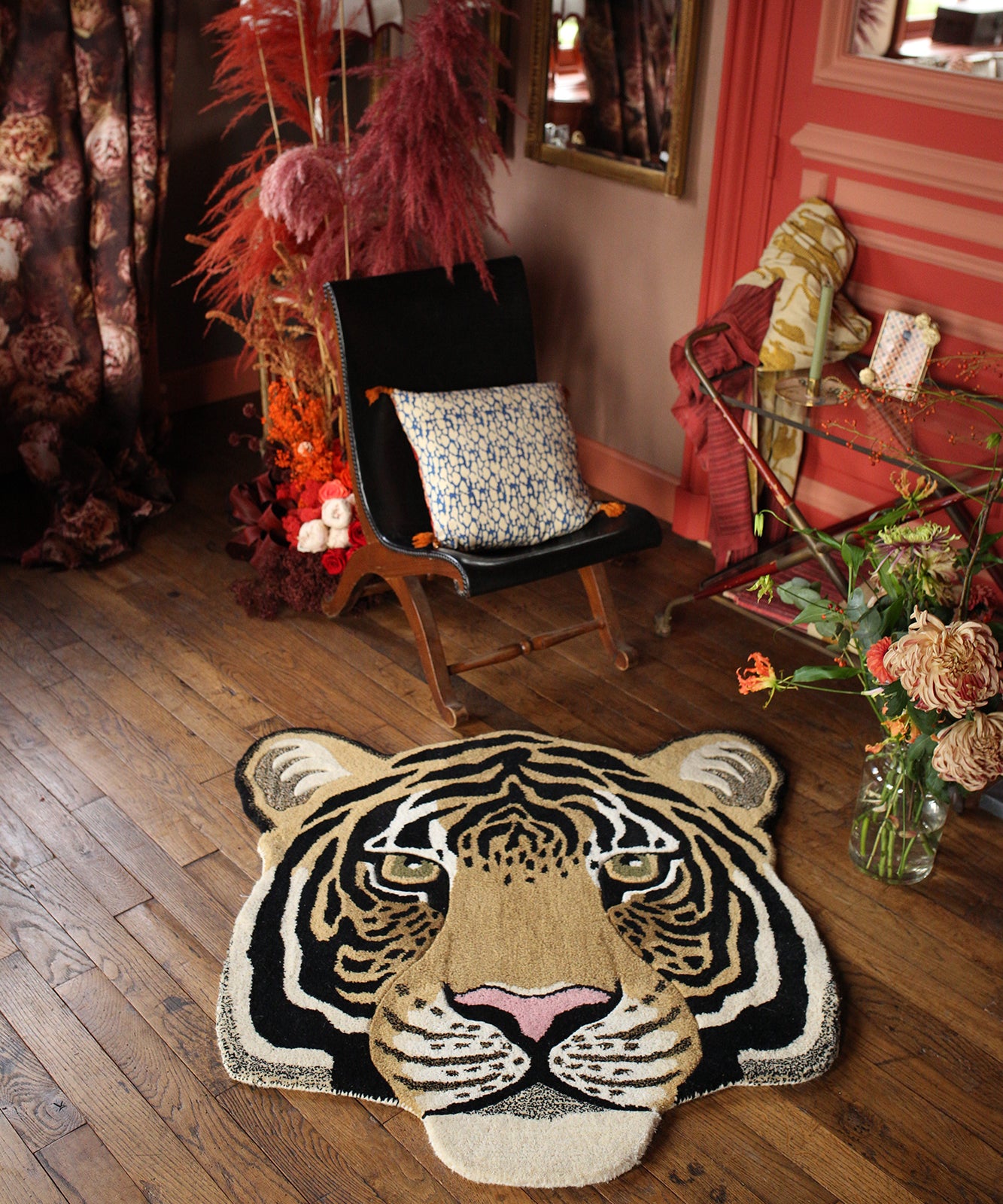 Doing Goods Rajah Tiger Head Rug Large