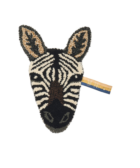 Doing Goods Stripey Zebra Head Rug