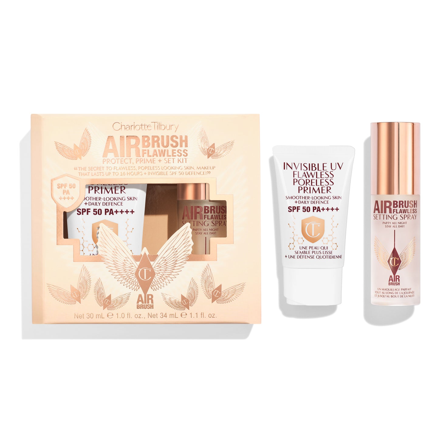 Charlotte Tilbury Airbrush Flawless Protect, Prime + Set Kit - XMAS 2025
