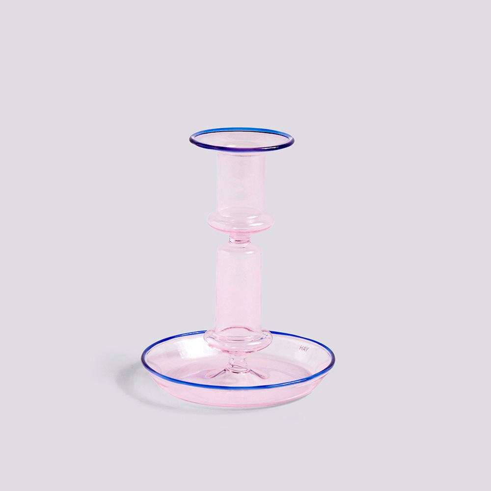 Hay Flare Medium, Pink With Blue Rim