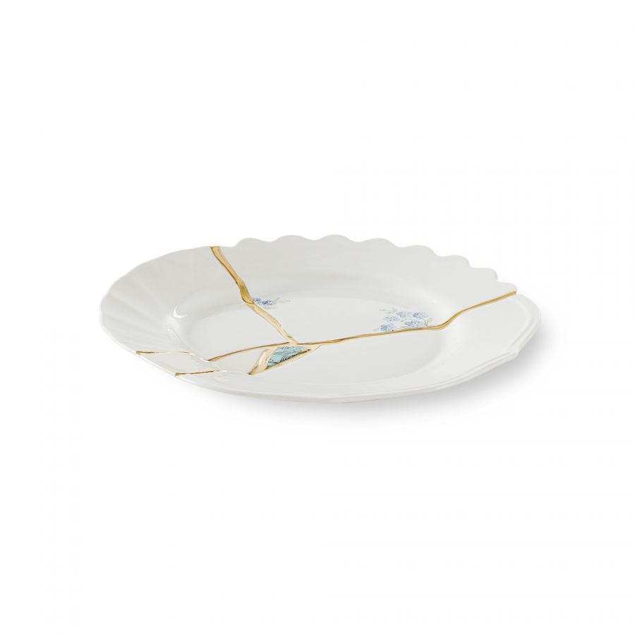 Seletti Kintsugi N3 Dessert Plate In Porcelain, Multi