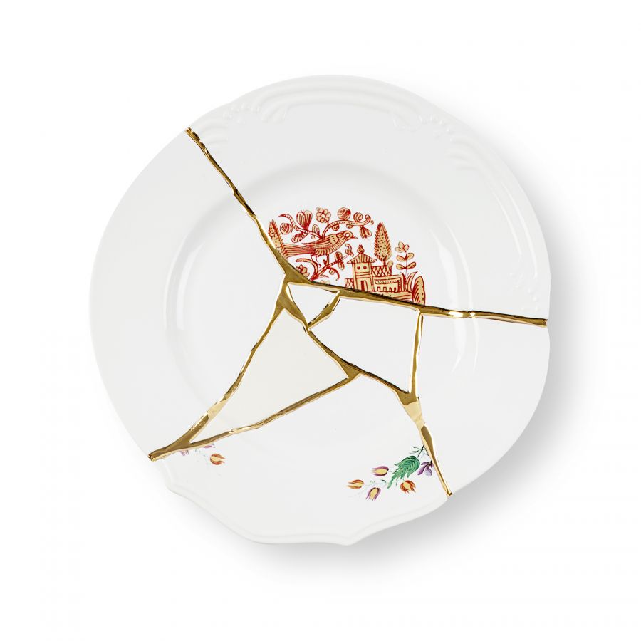 Seletti Kintsugi N1 Dinner Plate In Porcelain