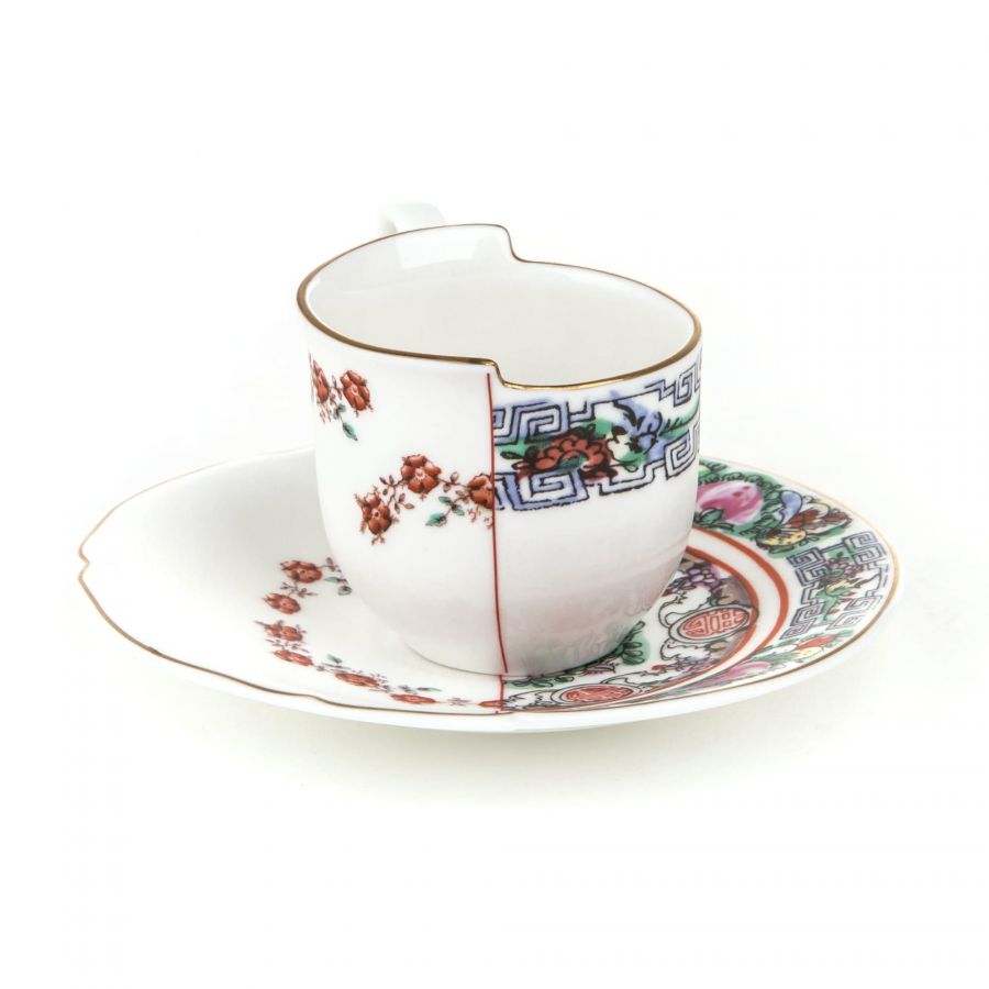 Seletti Hybrid-Tamara Coffe' Cup With Saucer In Porcelain