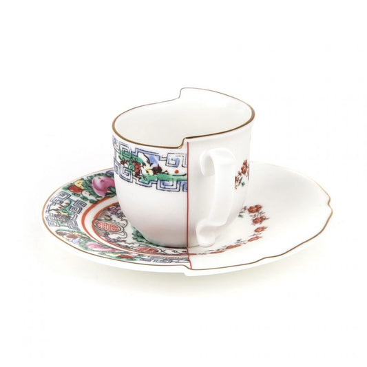 Seletti Hybrid-Tamara Coffe' Cup With Saucer In Porcelain