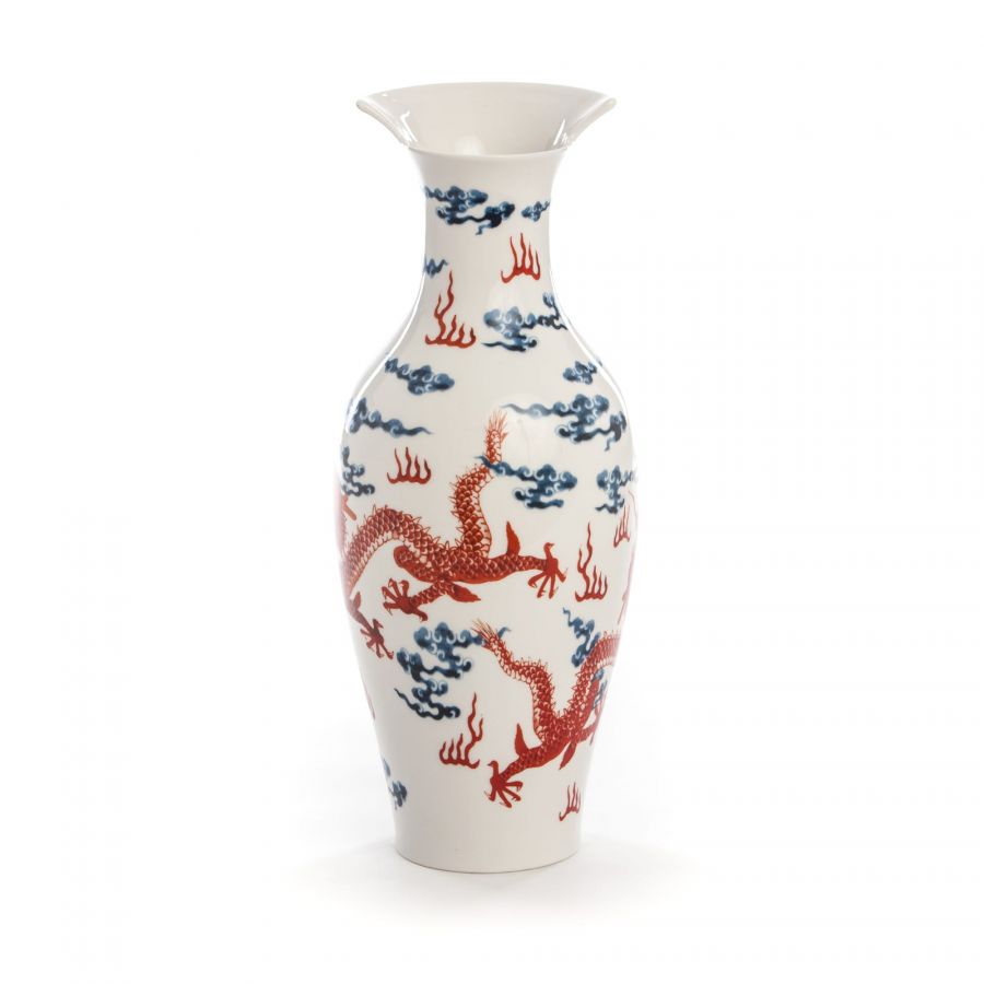Seletti Hybrid-Adelma Vase In  Porcelain, Mixed Graphics