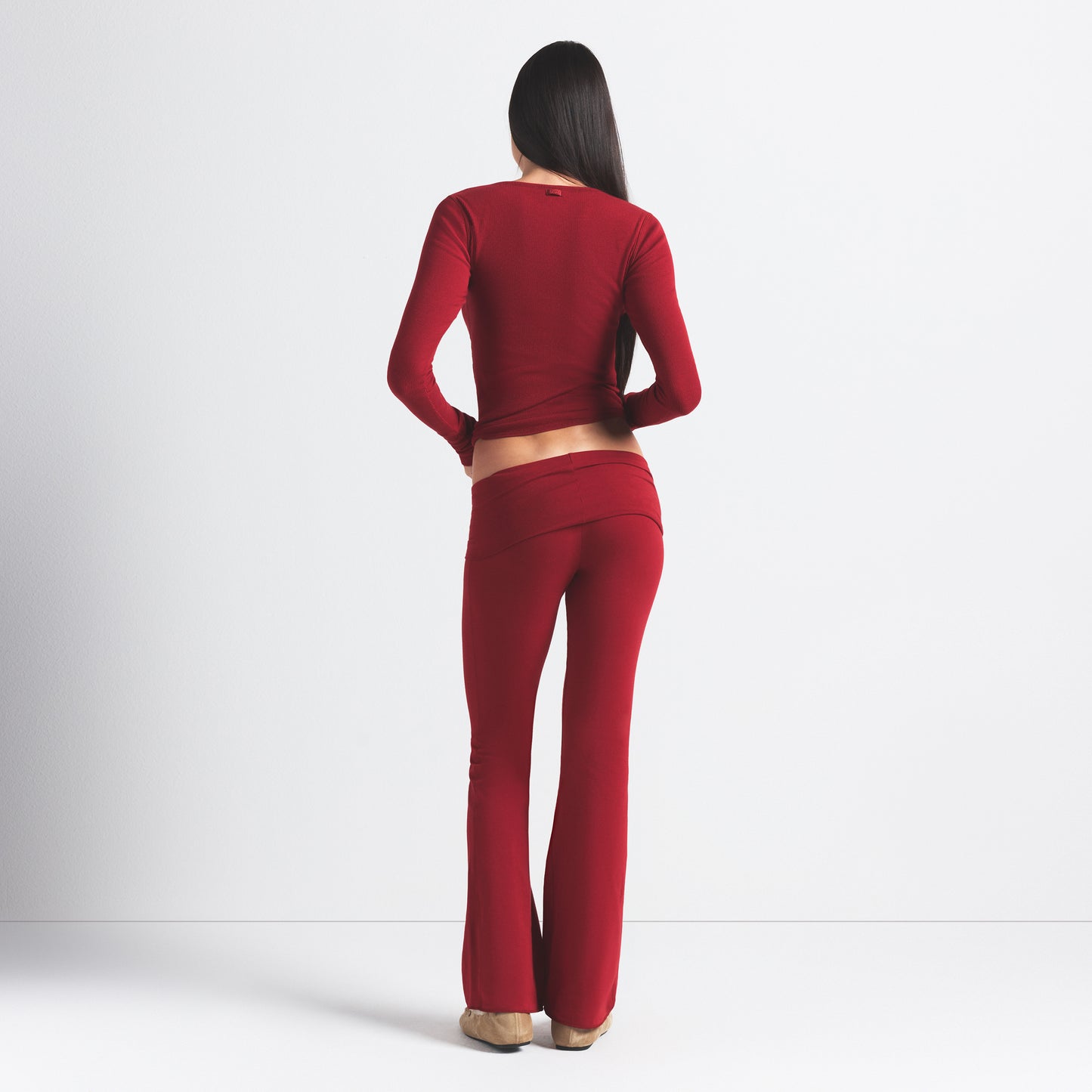 SKIMS Cotton Jersey Foldover Pant