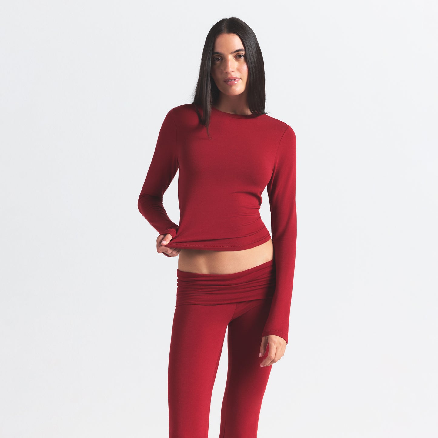 SKIMS Cotton Jersey Foldover Pant