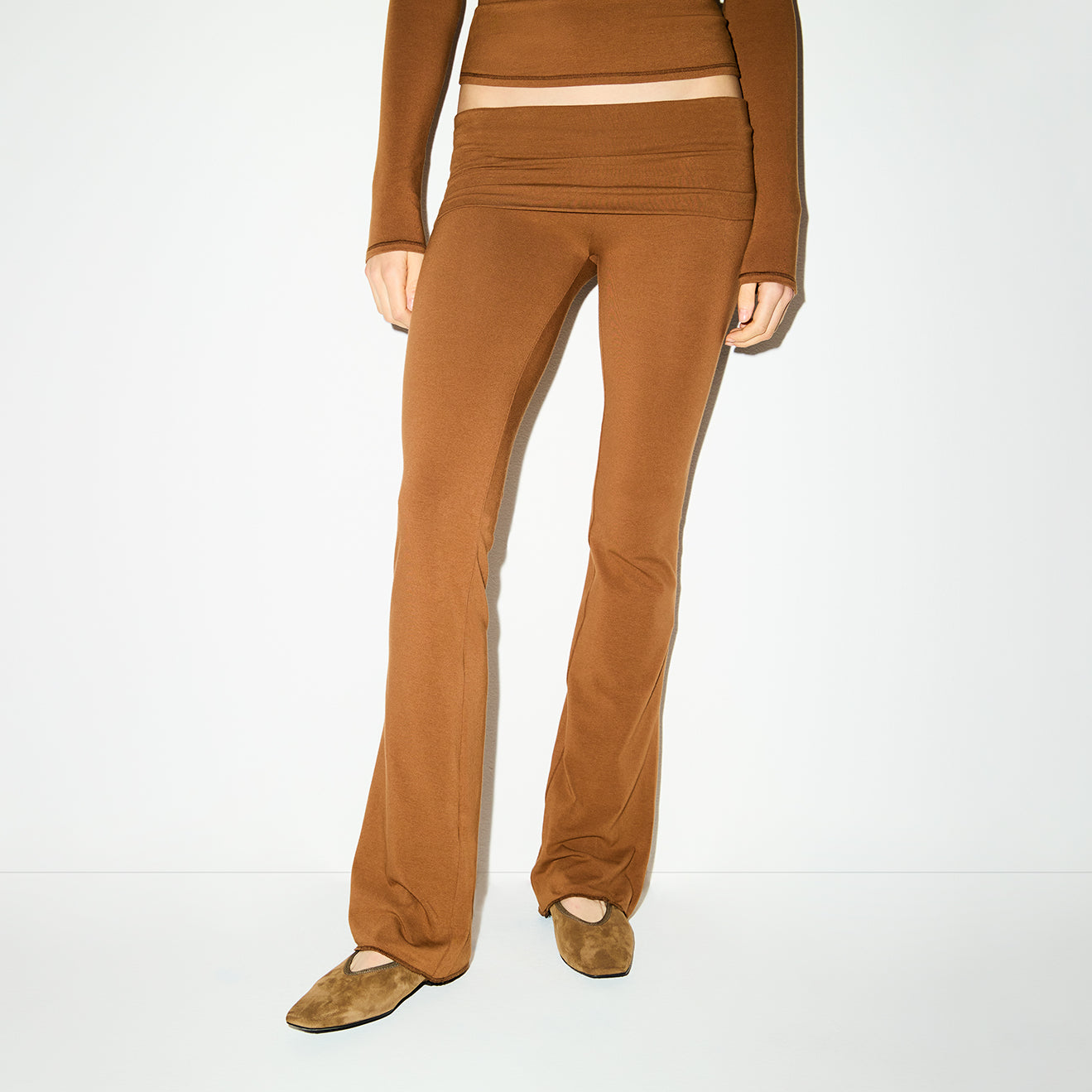 SKIMS Cotton Jersey Foldover Pant