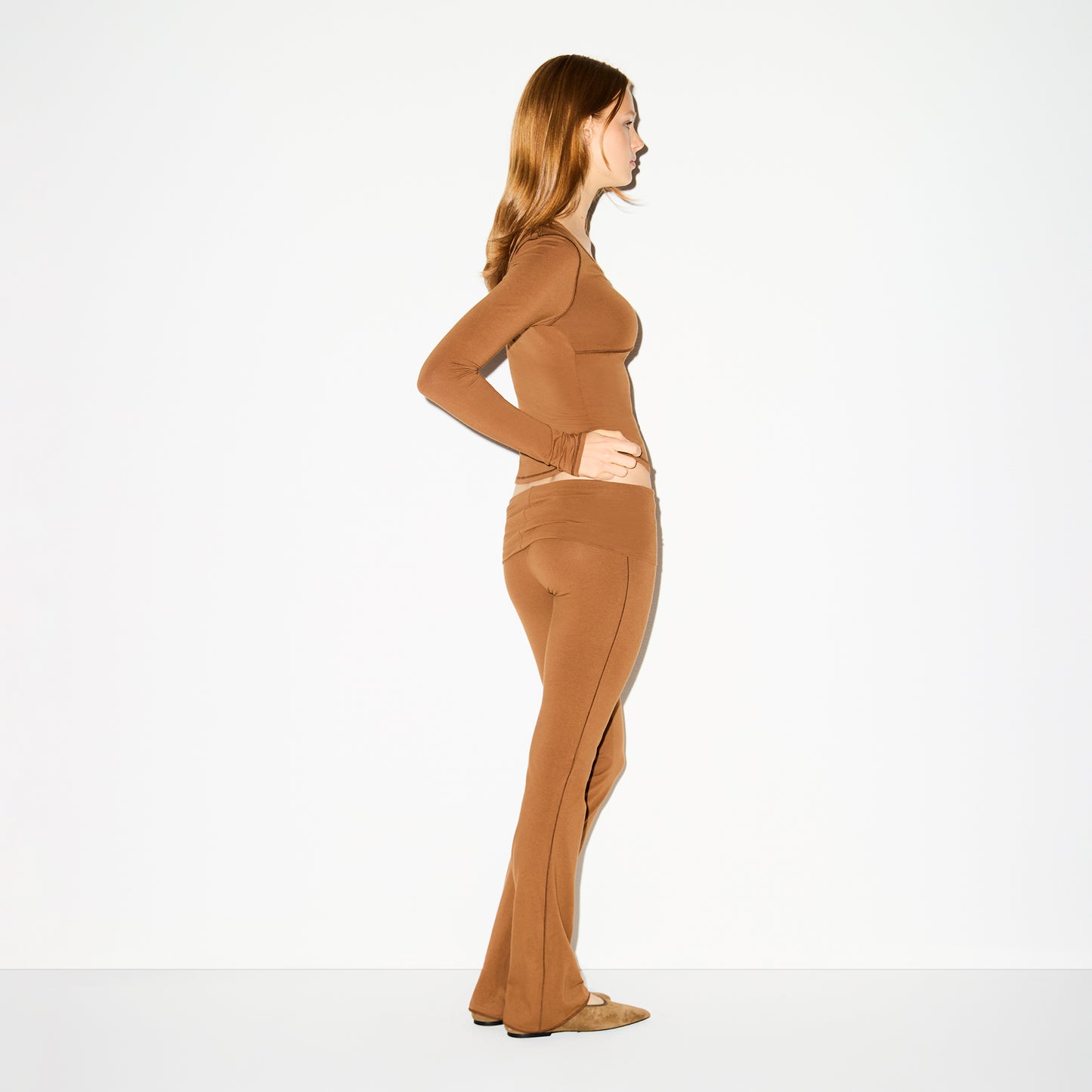 SKIMS Cotton Jersey Foldover Pant