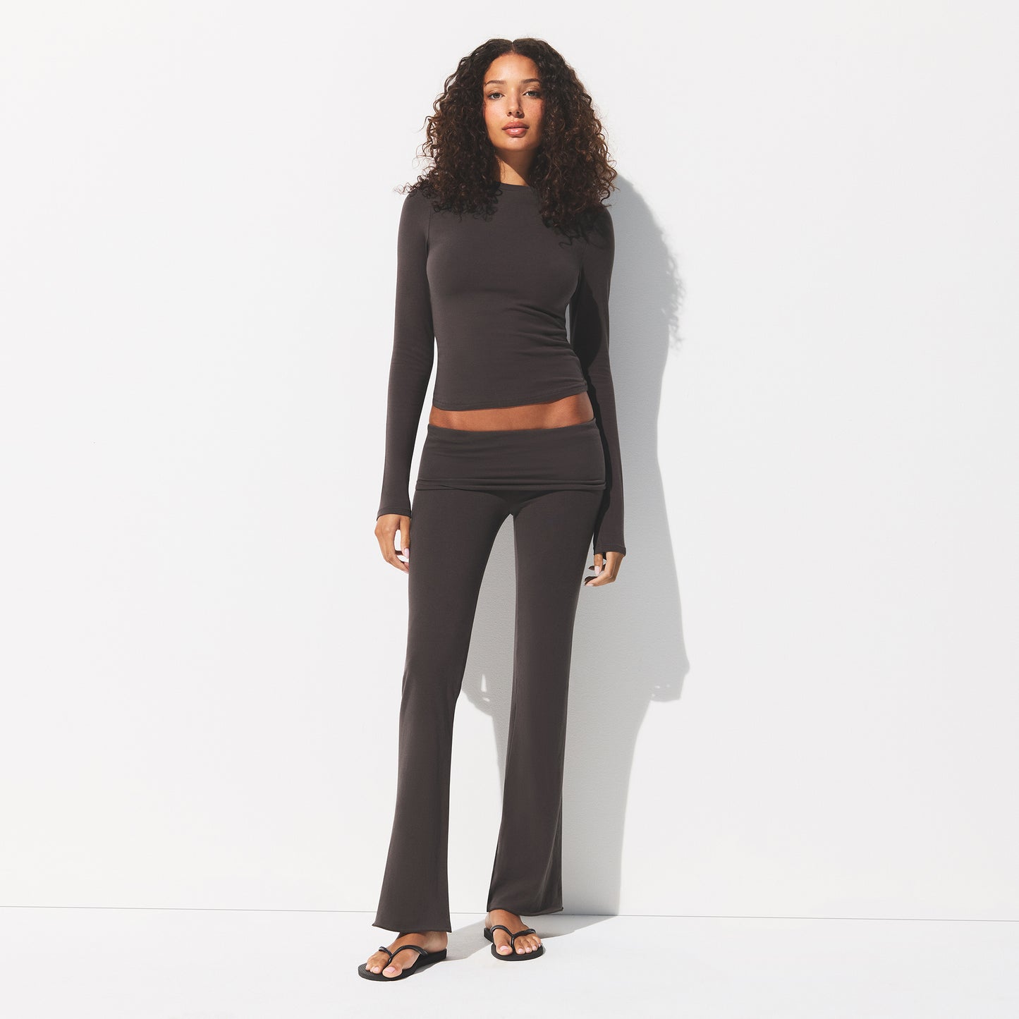 SKIMS Cotton Jersey Foldover Pant