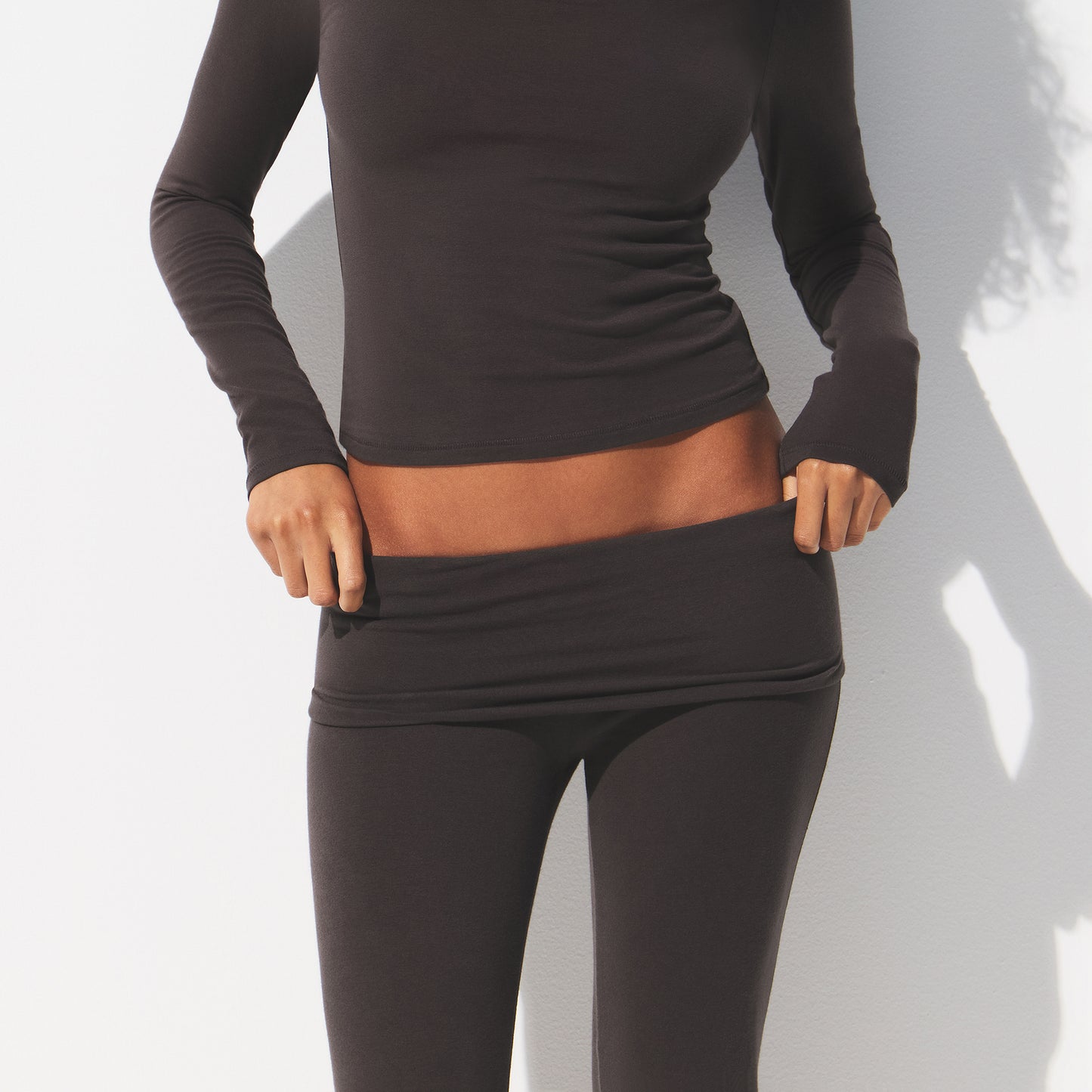 SKIMS Cotton Jersey Foldover Pant