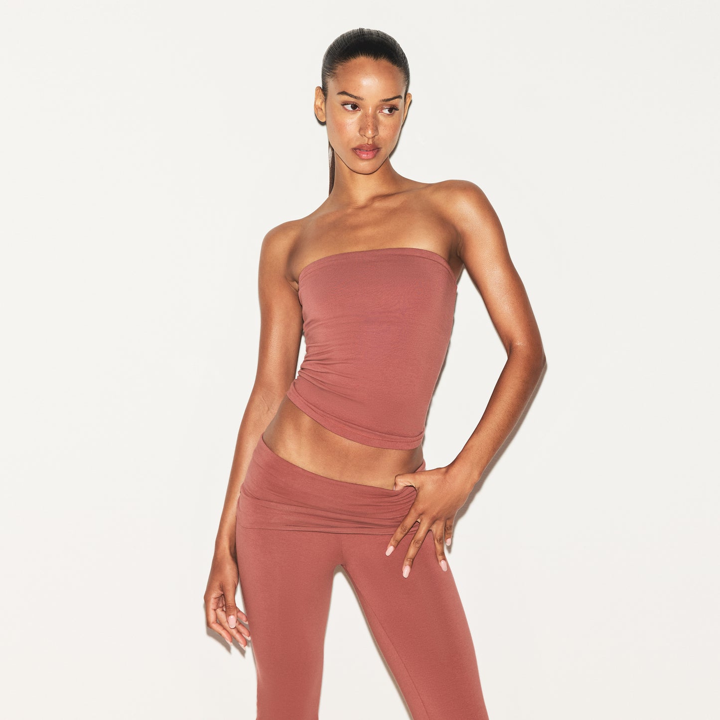 SKIMS Cotton Jersey Foldover Pant