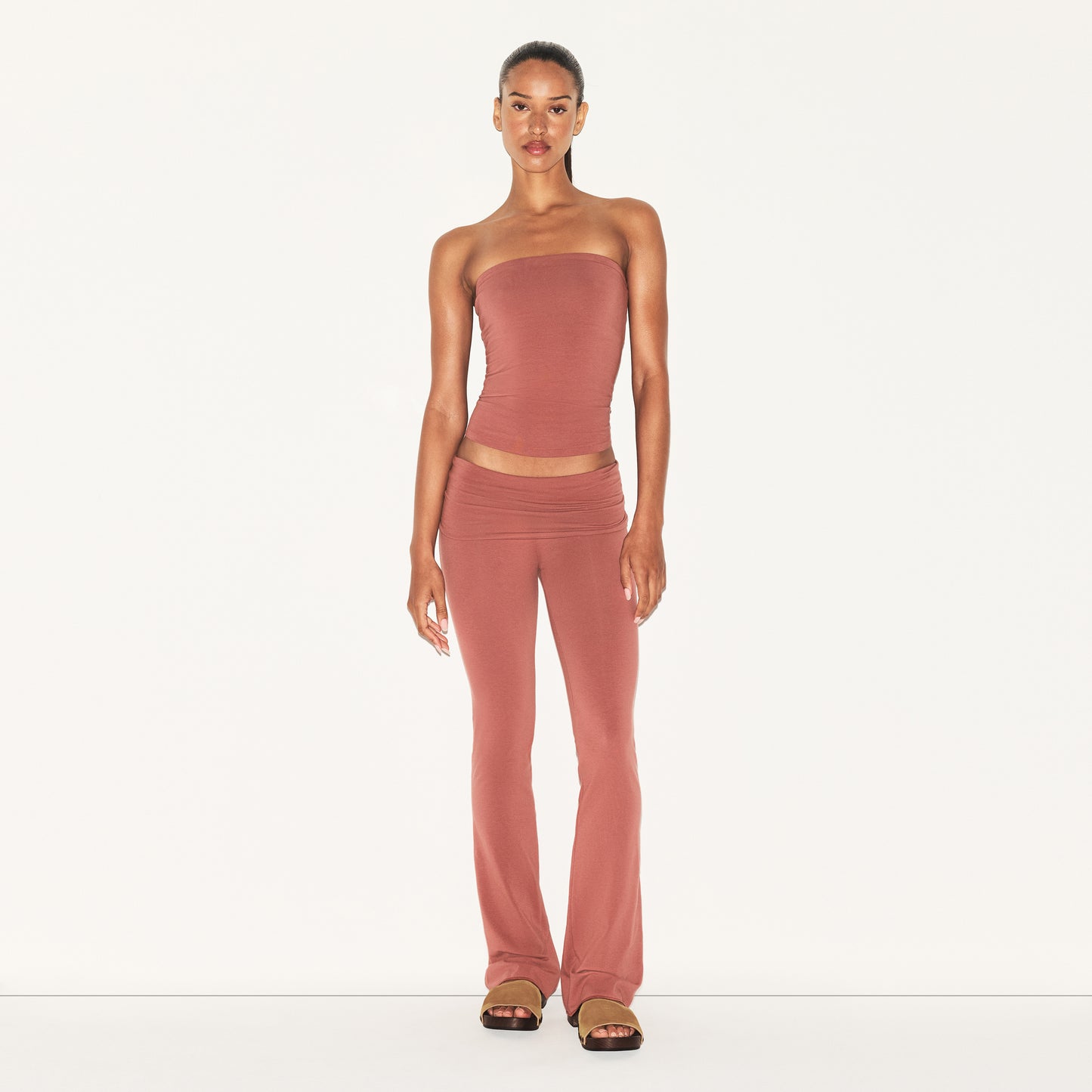 SKIMS Cotton Jersey Foldover Pant