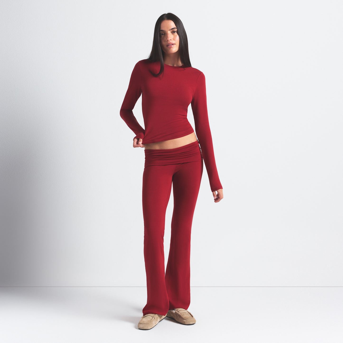 SKIMS Cotton Jersey Long Sleeve T-Shirt