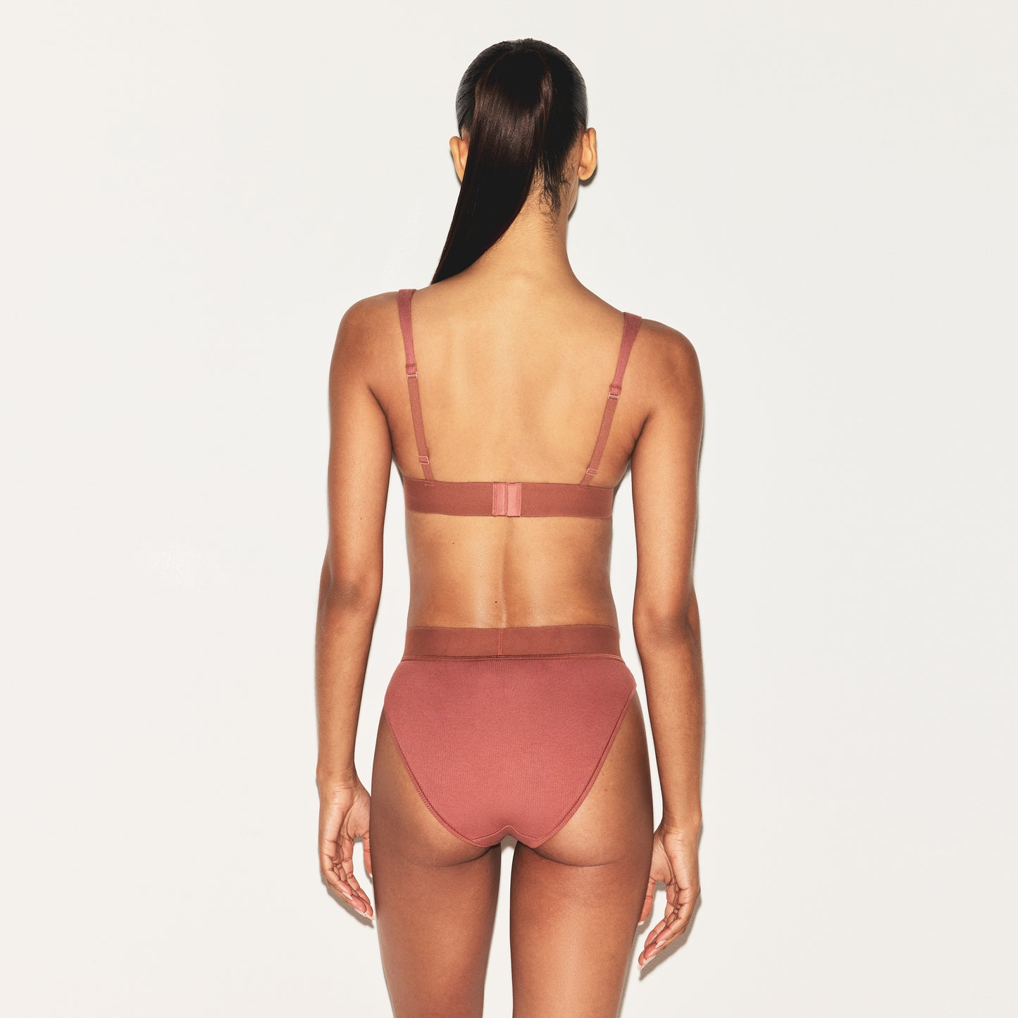 SKIMS Cotton Rib Plunge Bralette