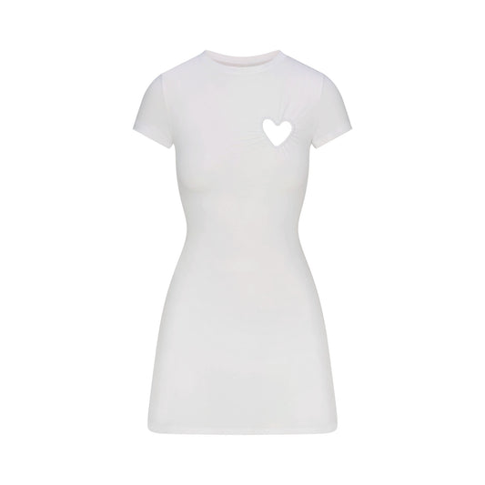 SKIMS Cotton Jersey Heart Dress