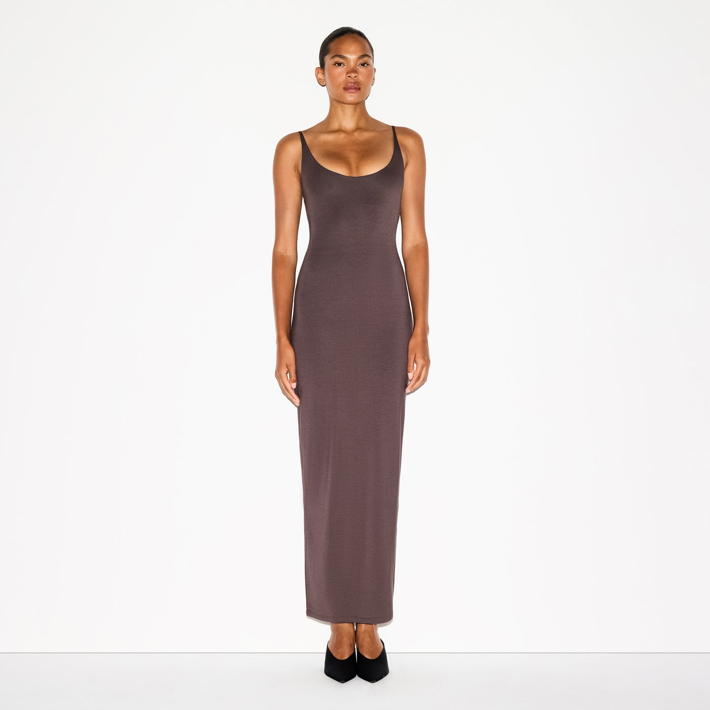 SKIMS Smooth Lounge Skimpy Scoop Neck Dress