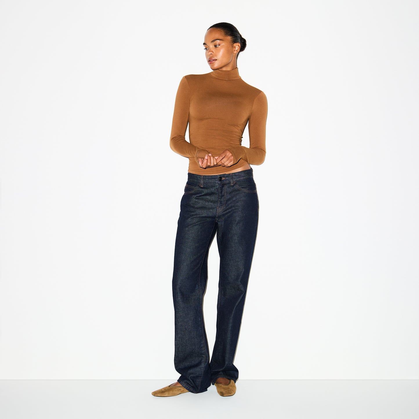 SKIMS Cotton Jersey Turtleneck