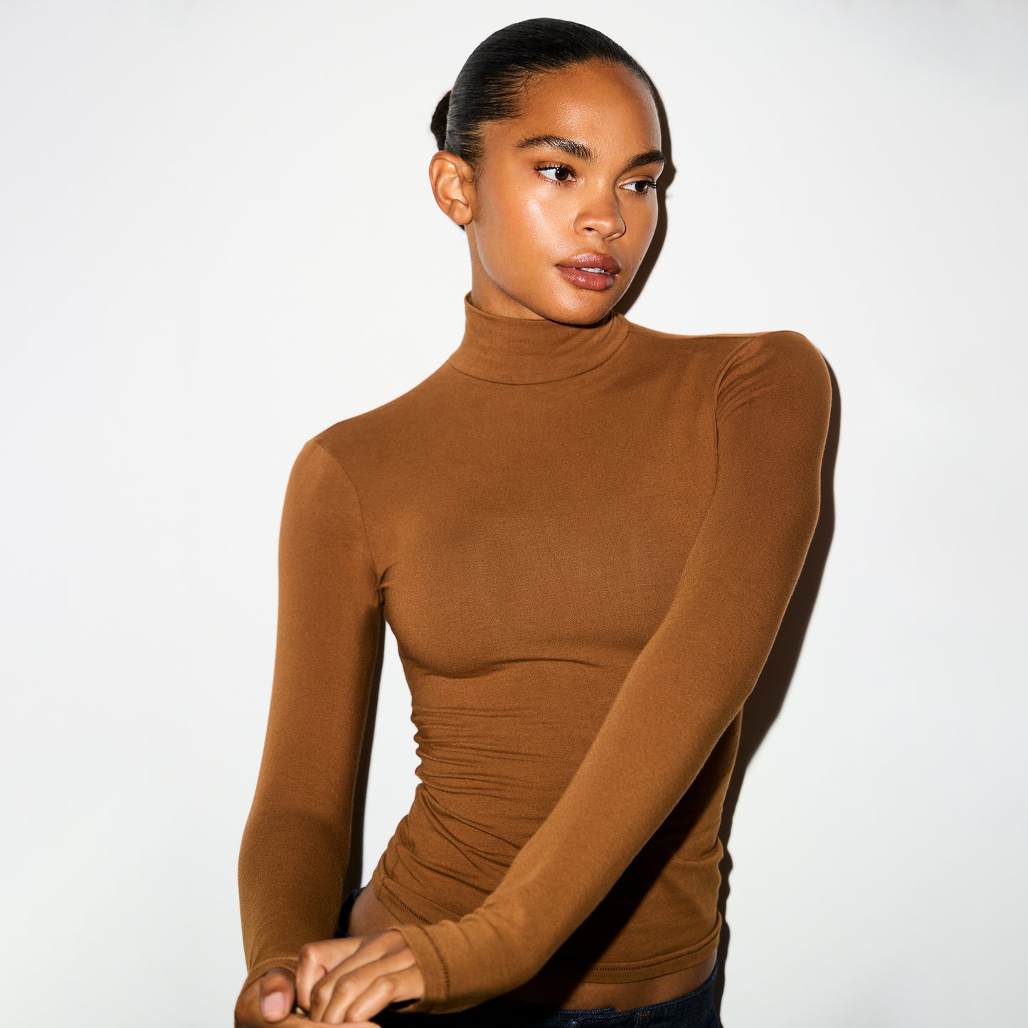 SKIMS Cotton Jersey Turtleneck