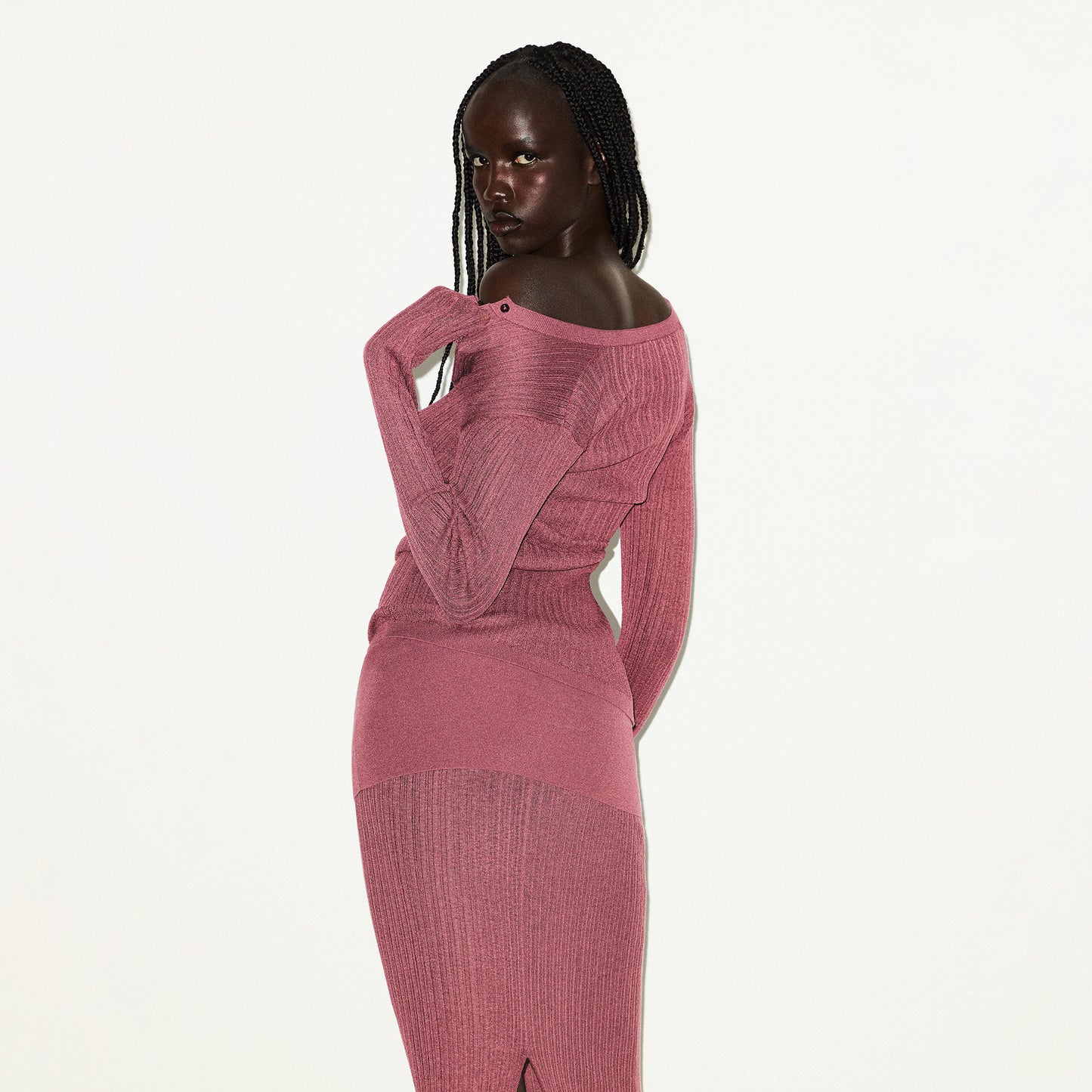 SKIMS Sheer Knit Long Sleeve Henley