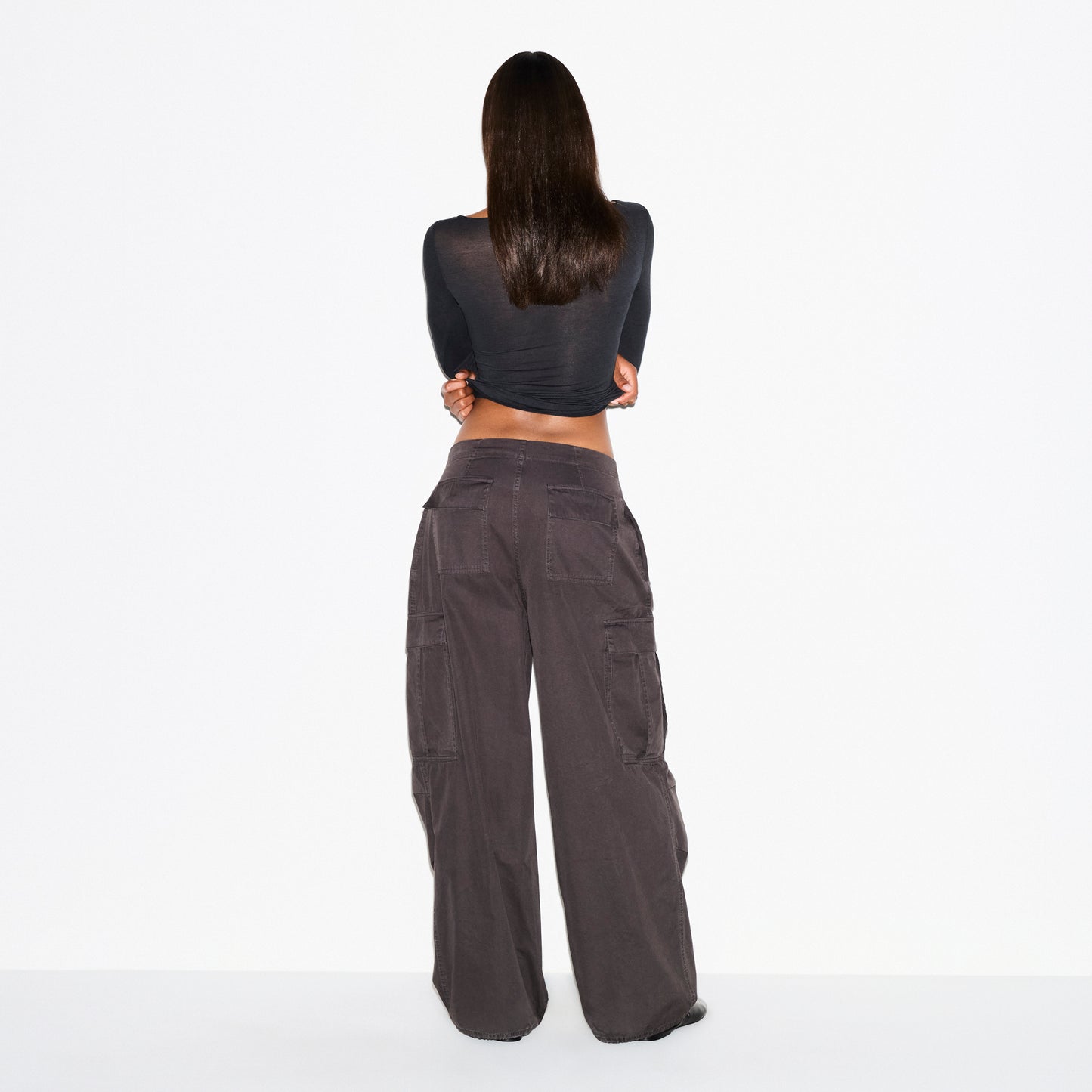 SKIMS Sheer Modal Long Sleeve Boat Neck T-Shirt