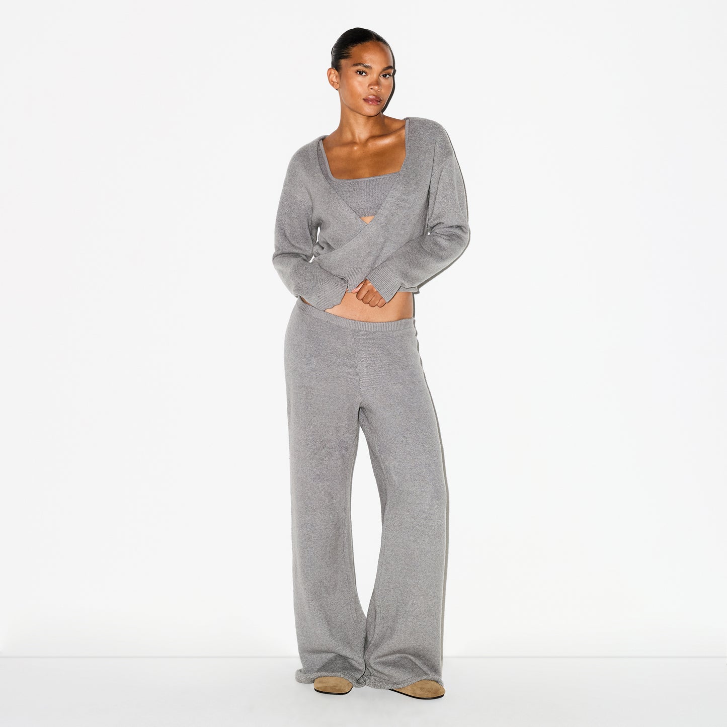 SKIMS Textured Knit Wrap Cardigan