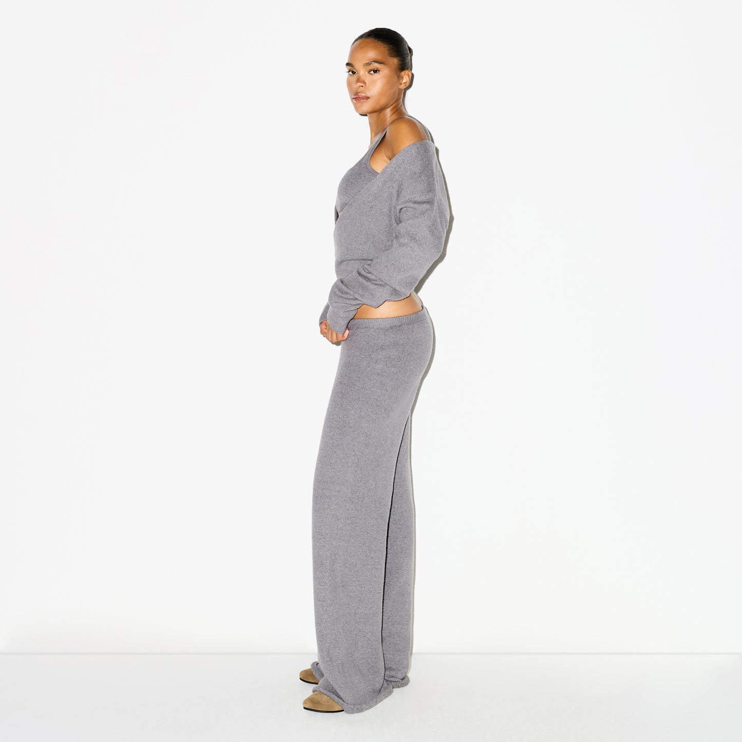 SKIMS Textured Knit Wrap Cardigan