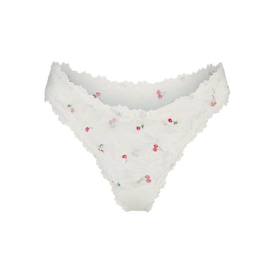 SKIMS Stretch Lace Dipped Thong