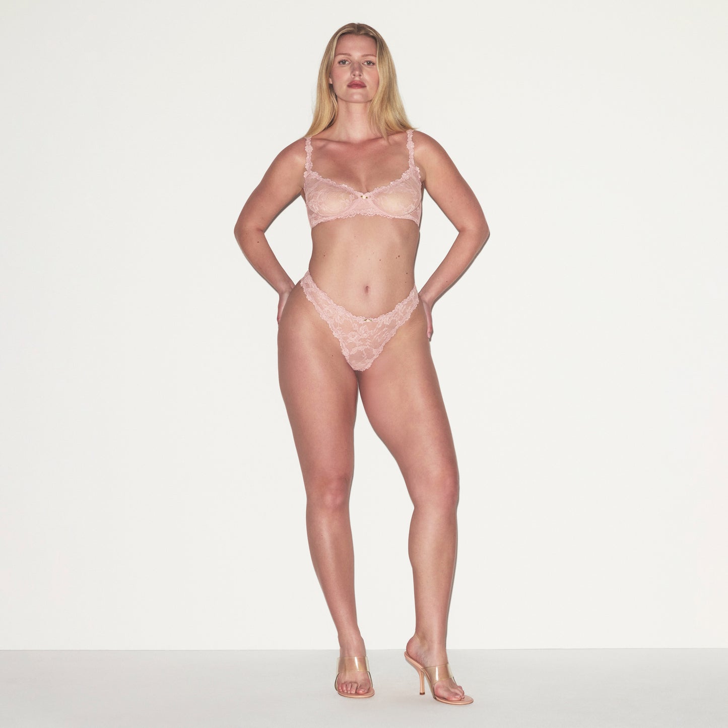 SKIMS Stretch Lace Dipped Thong