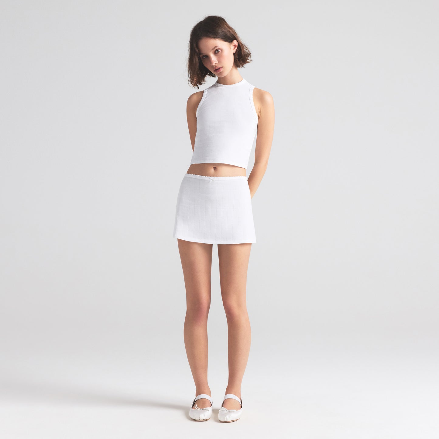 SKIMS Drop Needle Mini Skirt