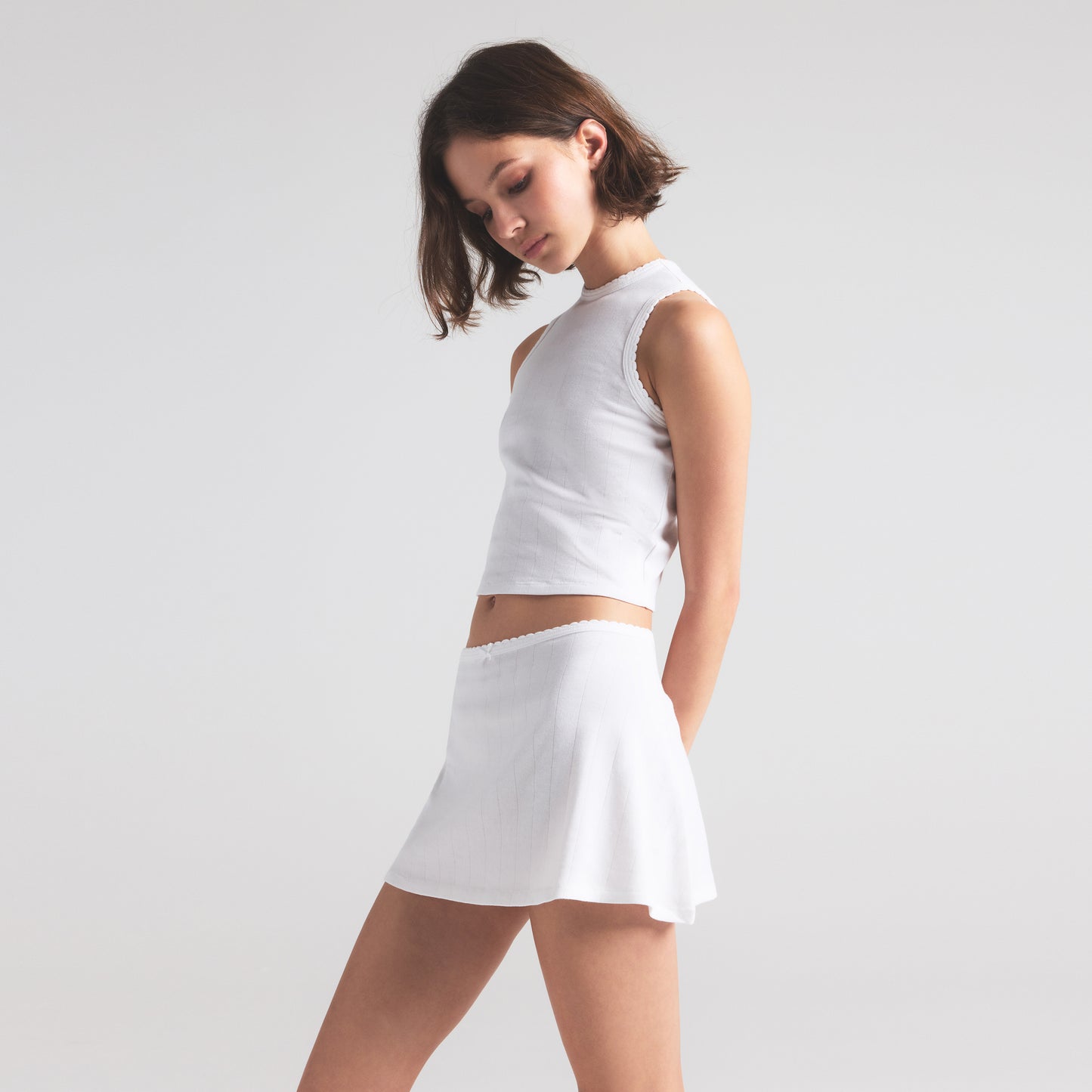 SKIMS Drop Needle Mini Skirt