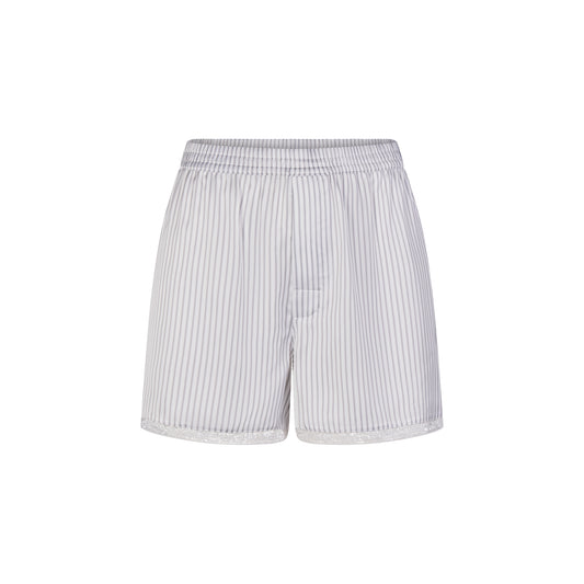 SKIMS Woven Shine Sleep Boxer With Lace