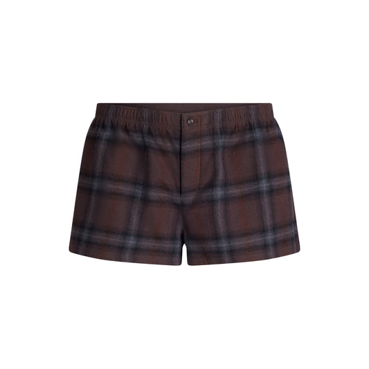 SKIMS Flannel Sleep Short Boxer