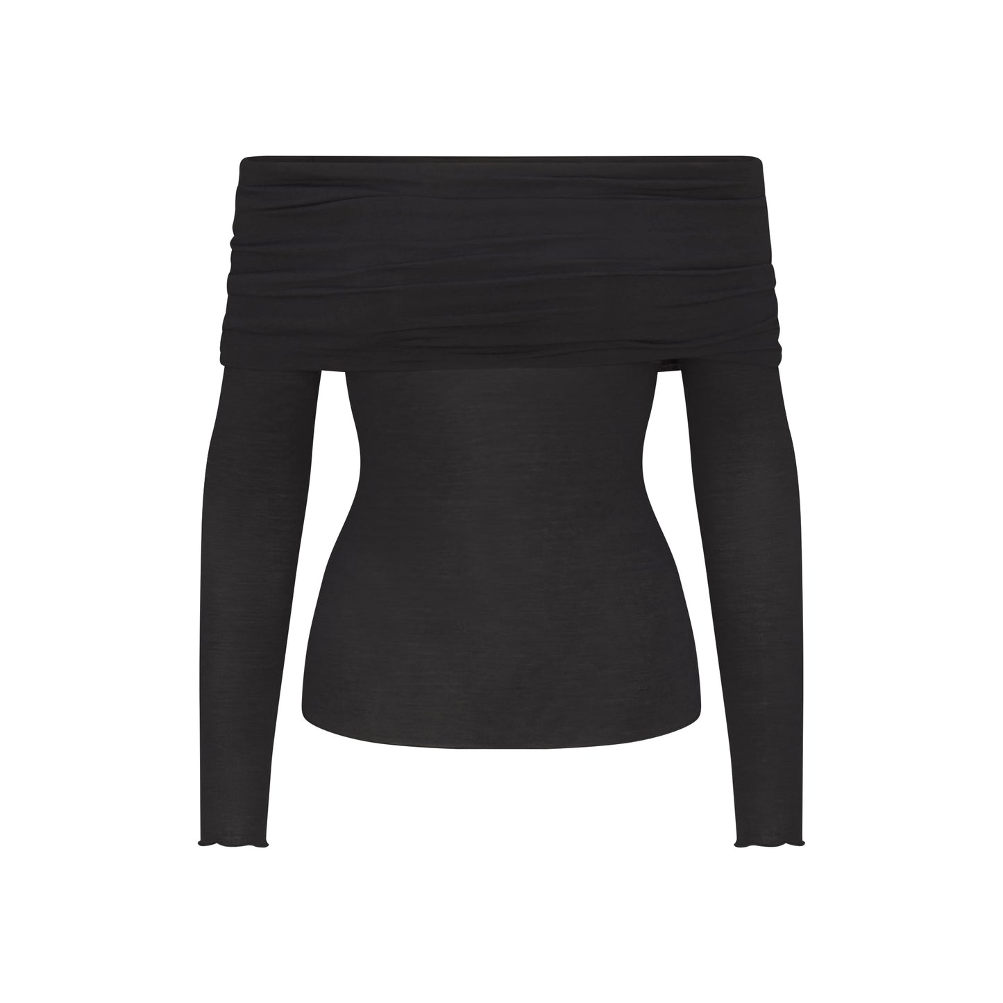 SKIMS Sheer Modal Off Shoulder Long Sleeve