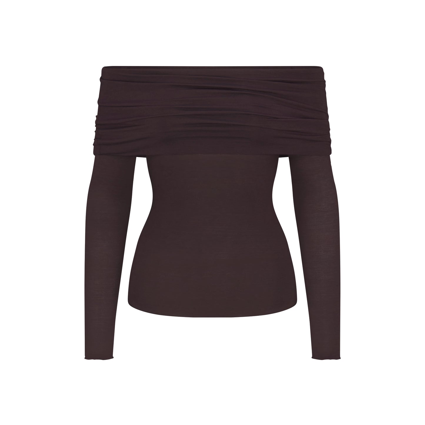 SKIMS Sheer Modal Off Shoulder Long Sleeve